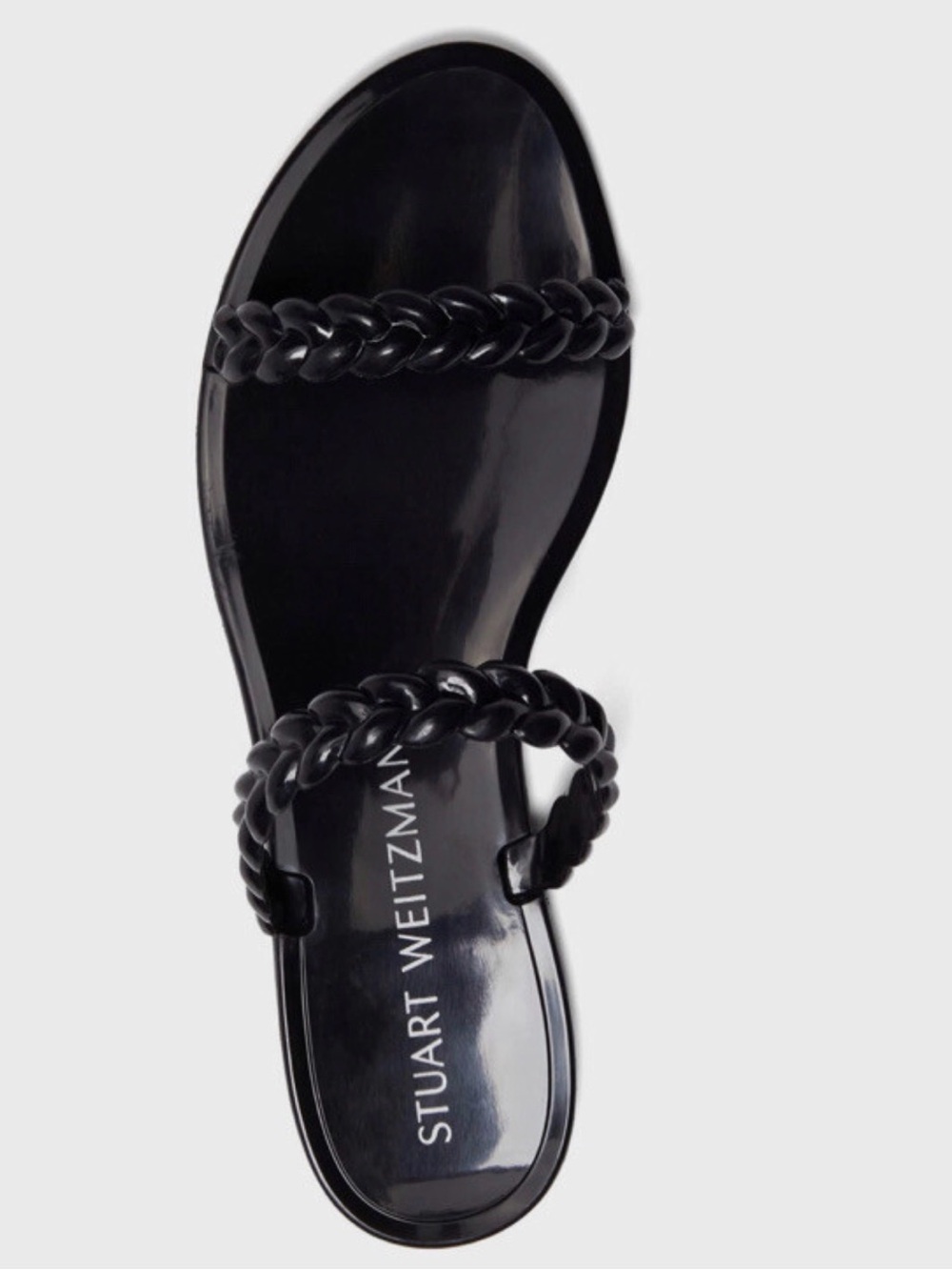 Stuart Weitzman Womens Braida Sawyer Jelly Sandals Black Size 9B